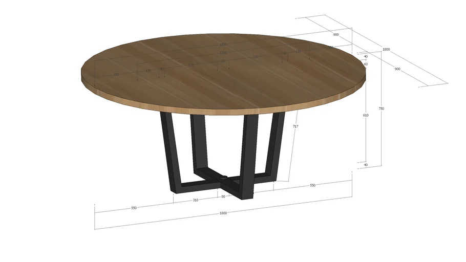 ROUND TABLE D180CM