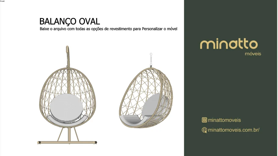 Balanço Oval - Corda Náutica