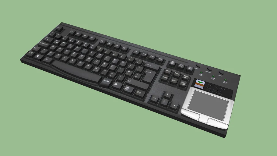 Cherry Corp Keyboard with Touchpad and Fingerprint Reader and Card slot