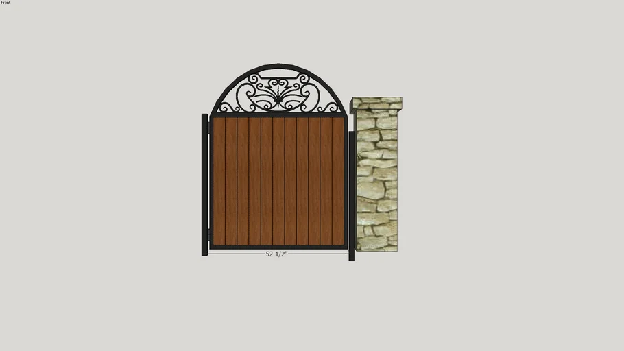 Wood and iron gate