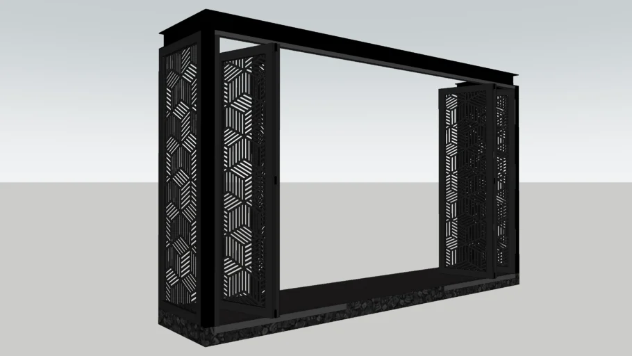 Pintu Pagar Lipat (Plat Laser Cutting)