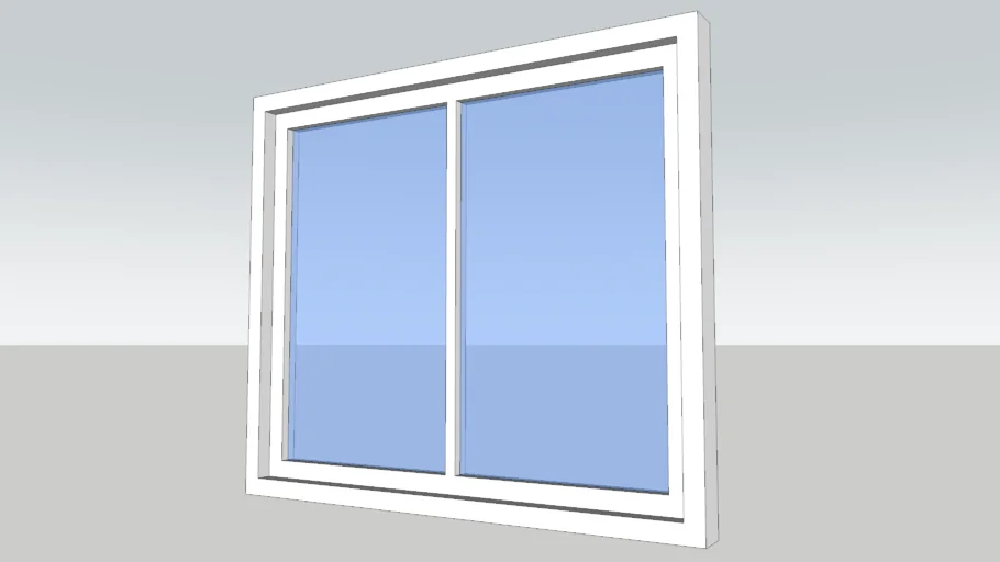 UPVC sliding window - white - 140 x 120 cm