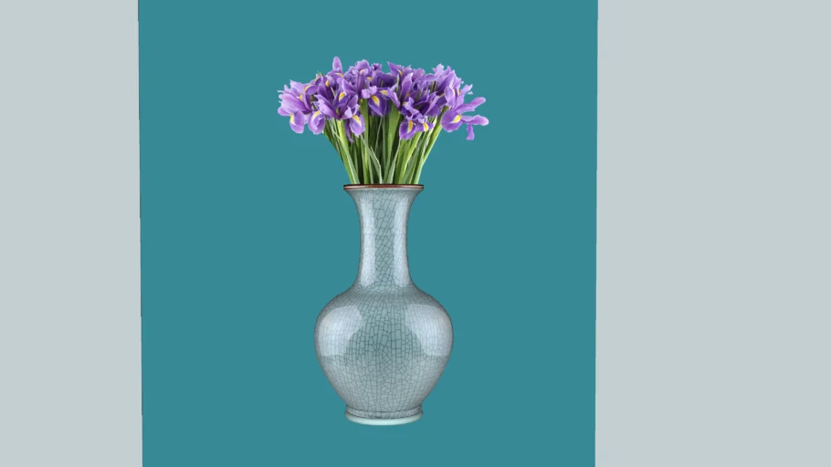 Vase for flowers, (flowers - 2d ), decor. Ваза