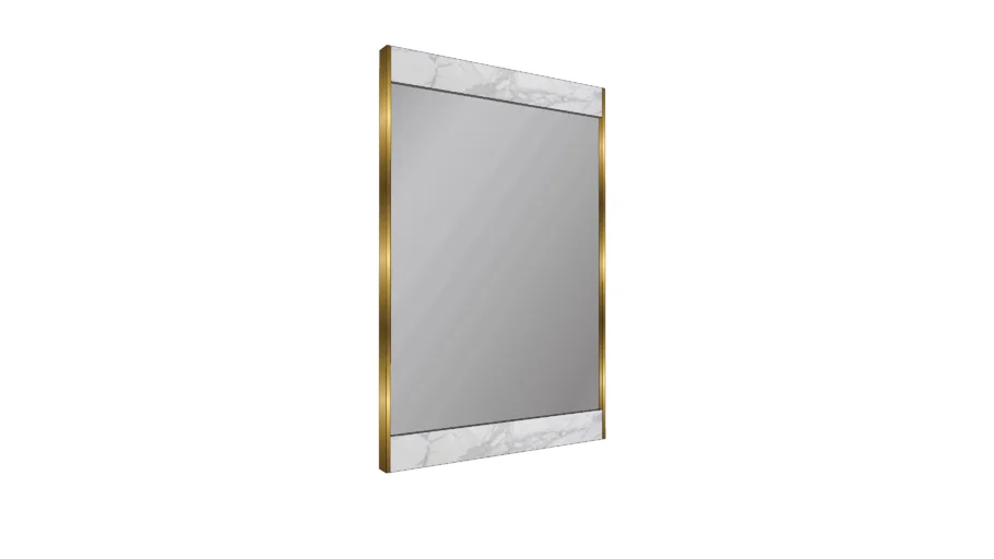Marble + Brass Wall Mounted Mirror West Elm