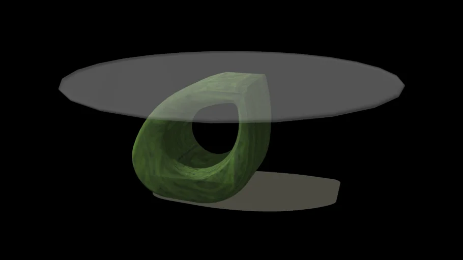 Jade and Glass Center Table