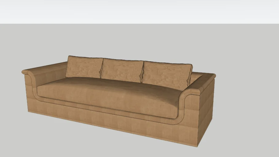 Mardones camel brown velvet sofa