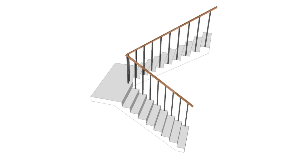 Staircase with railing