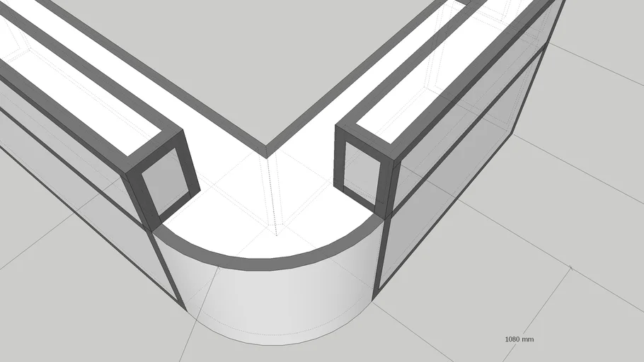 receptionl l-shape 2200mm