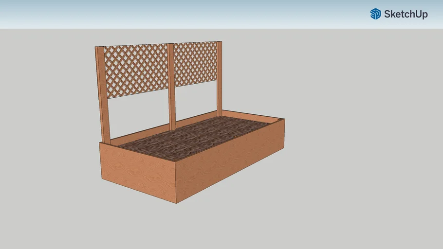 Raised Garden bed with trellis