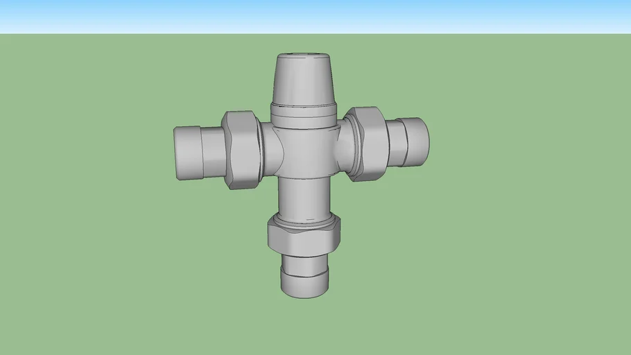 Adjustable anti-scald thermostatic mixing valve