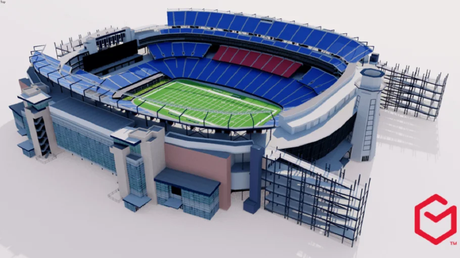 Gillette Stadium - Boston - New England Patriots - USA 3D model 3D model