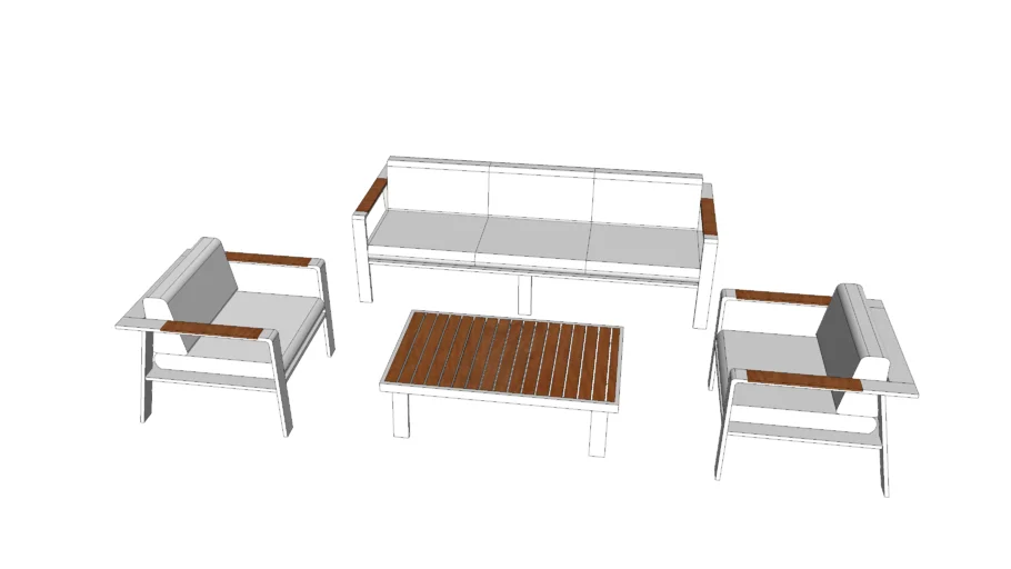 Set de sala de exterior Pompano