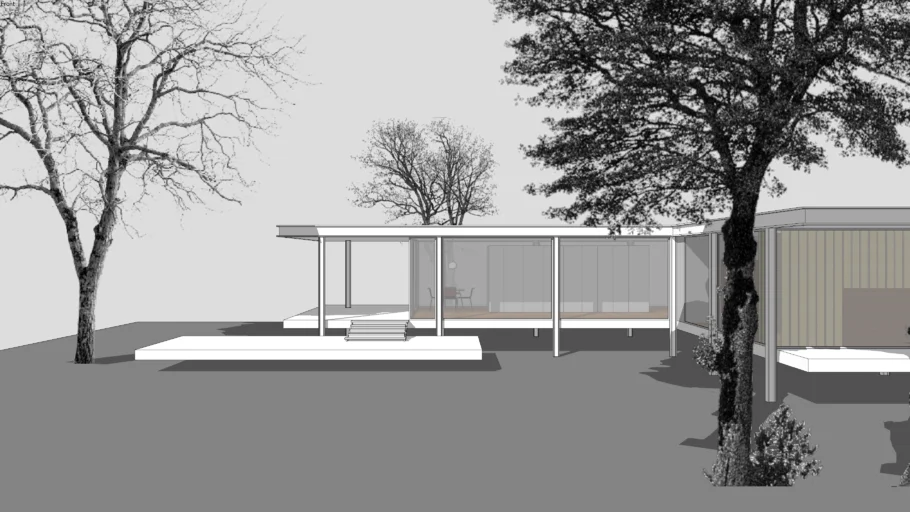 An inspiration of Farnsworth House
