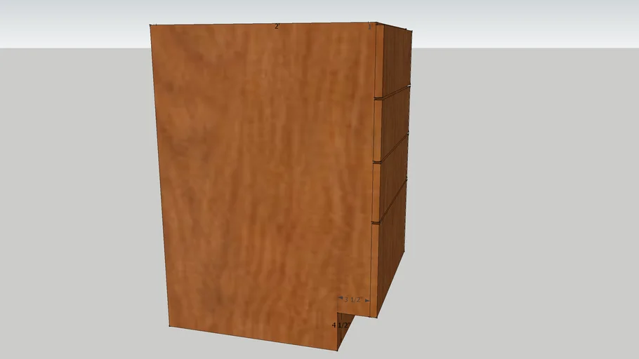 4 Drawer Kitchen Cabinet Frameless