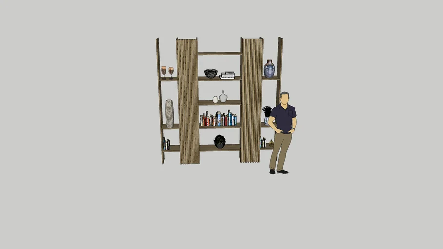 Book Shelf with decorations