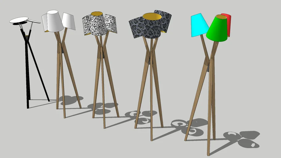 Pedestal lighting. Abajur. Lambader