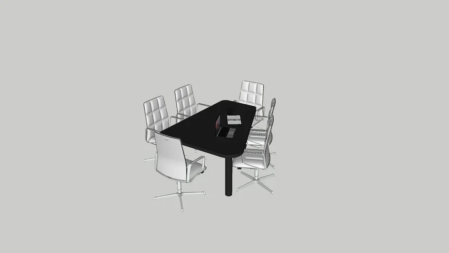 irregular-shaped meeting table
