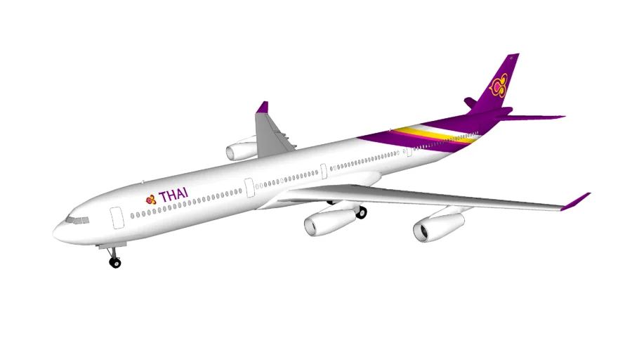 Thai Airways International A340 600 - Model - 3D Warehouse
