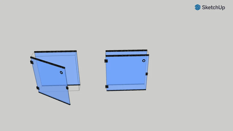 FirePlace Glass Enclosure U-channel & Wall to Glass Mounted Hinges