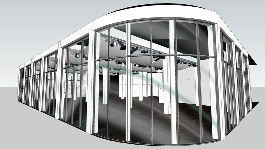 Glazed Building with curved corner