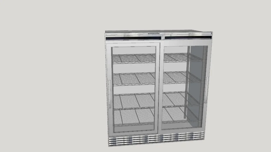 Double Sliding Glass Door Refrigerator