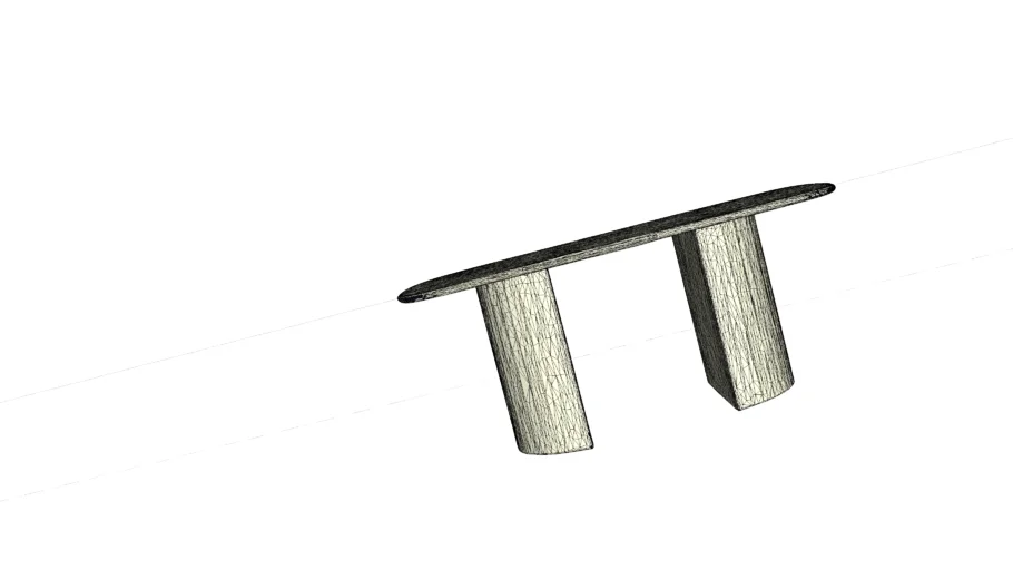 Saint Germain Stone Dining Table with Dauphine Base