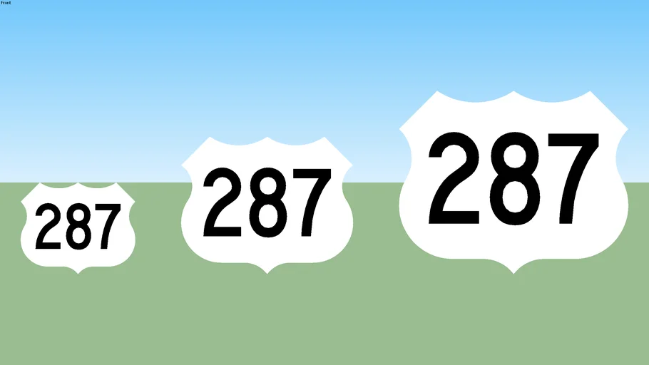 U.S. 287 Sign | 3D Warehouse