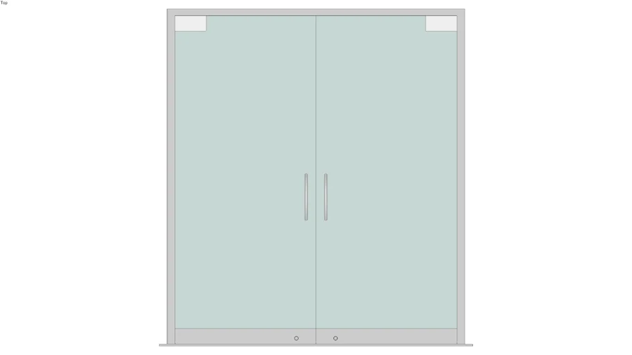Glass Double Door - Detailed