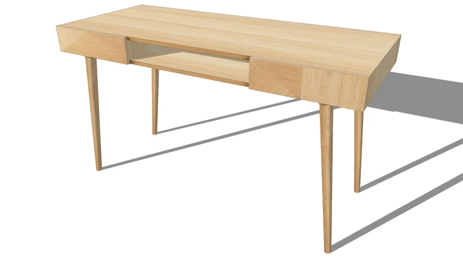 ORIGAMI, Bureau en bois L 140 cm, Maisons du monde, ref :  155621, prix : 349,90 €
