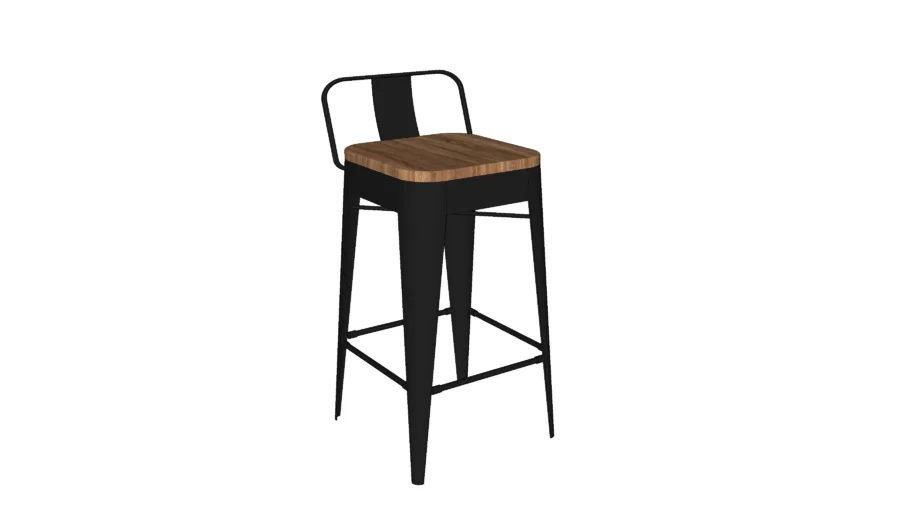 bar stool metal with wood