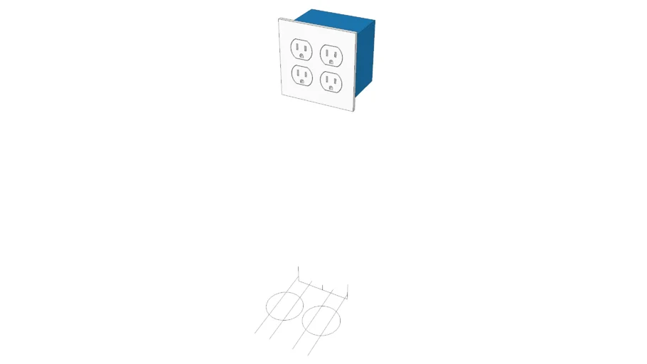 Electrical Outlet Two Gang