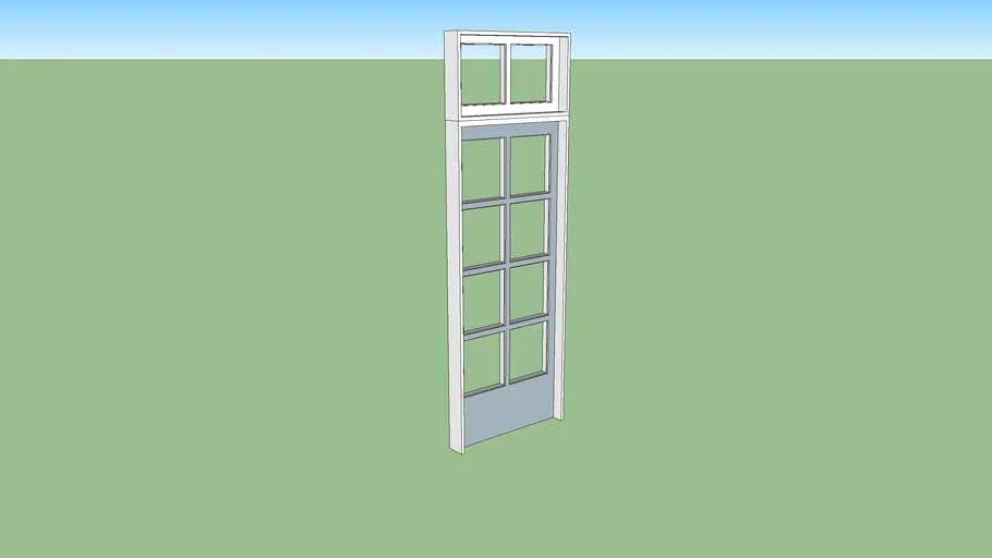 41"x 120" Single Farmhousy Door with Transom