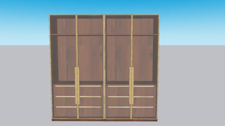 Wardrobe with Brass Handle