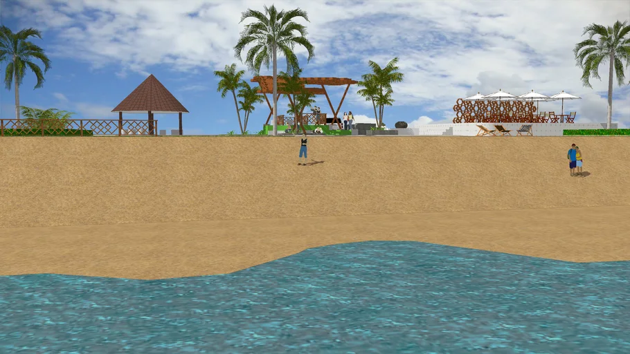 TECHO LIGEROY AMBIENTACIÓN EN LA PLAYA