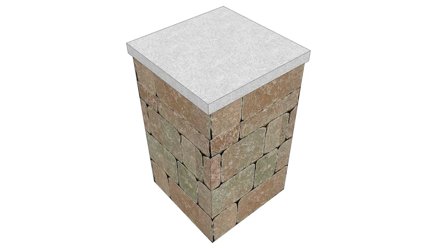 36" Weston Stone column W limestone cap