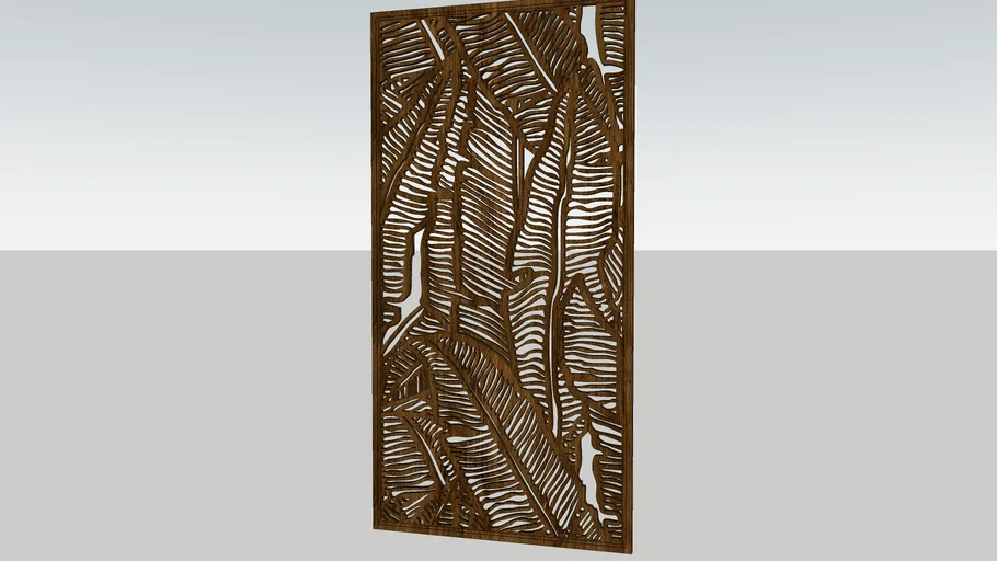Leaf Pattern Wood Wall Panel | 3D Warehouse
