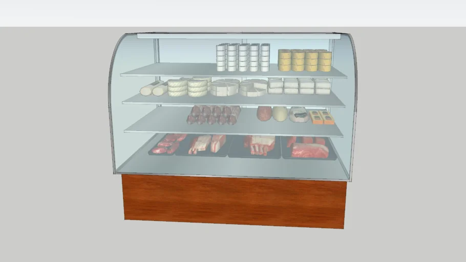 agua food meat display rack
