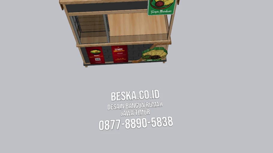 Desain Rombong Booth Tempe Mendoan