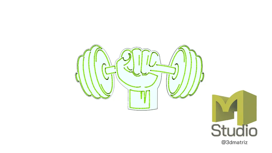 Neon mao com halter