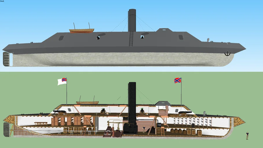 CSS DIXIE  -  CSS Richmond class Confederate ironclad (concept)