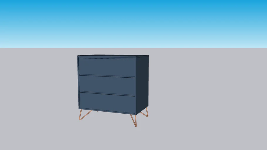 MADE - Elona, commode compacte 3 tiroirs