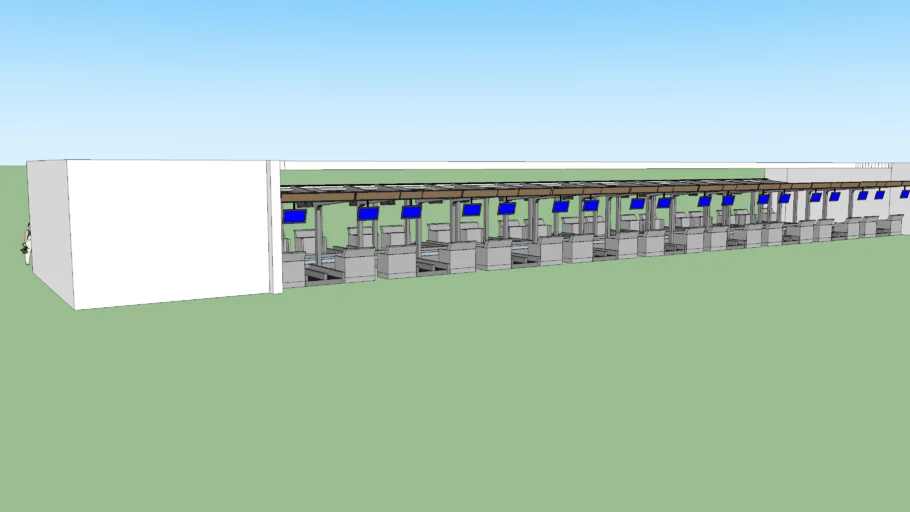 Airport check-in counters