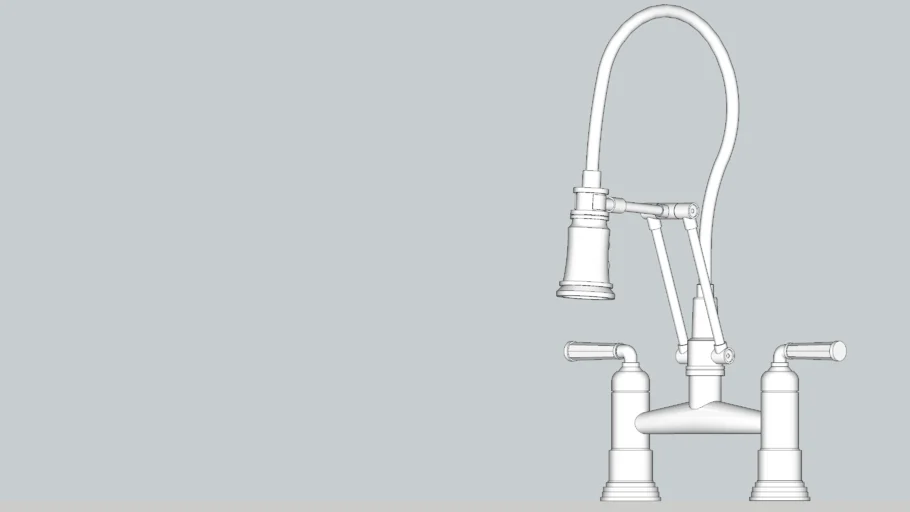 ROOK® Articulating Bridge Faucet with Finished Hose - 62174LF