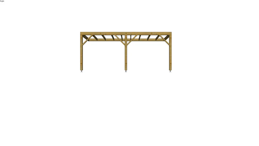 pergolas adossée moderne 6x3M