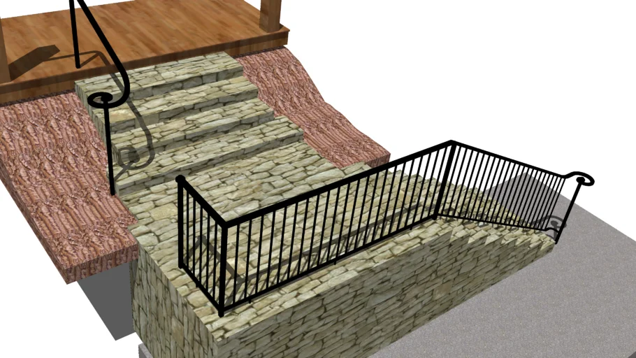 Wrought iron railing