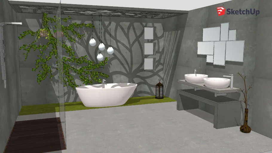 Concrete bathroom / salle de bain minimaliste beton