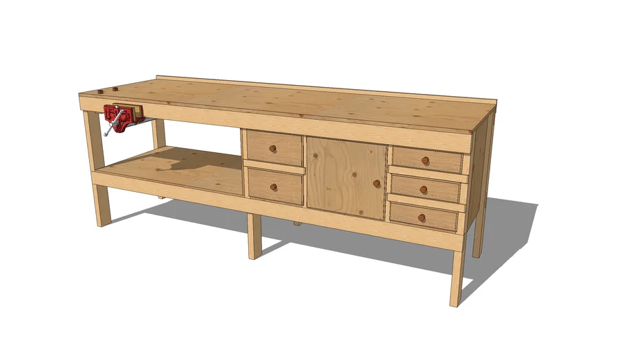 work bench with drawers