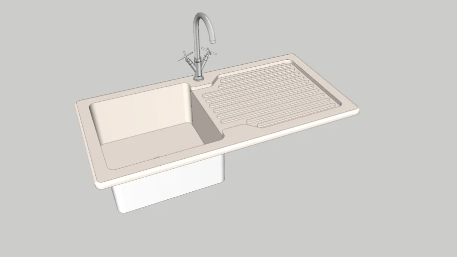 Ceramic sink and drainer