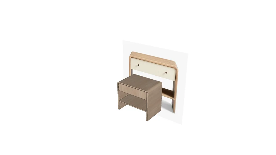 Modern Waterfall Nightstand