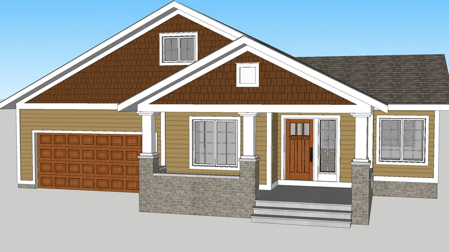 Front gable ranch house
